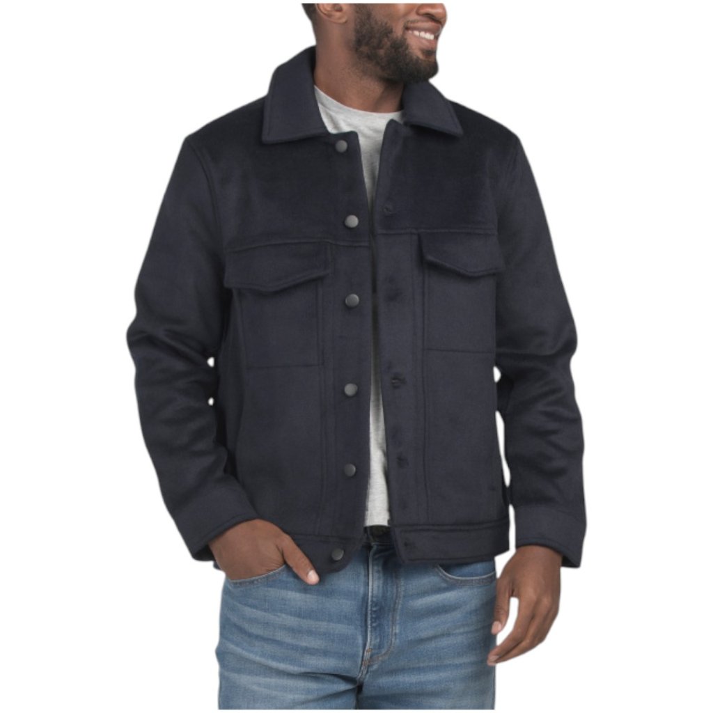 Bagatelle Wool Blend Double Faced Trucker Jacket